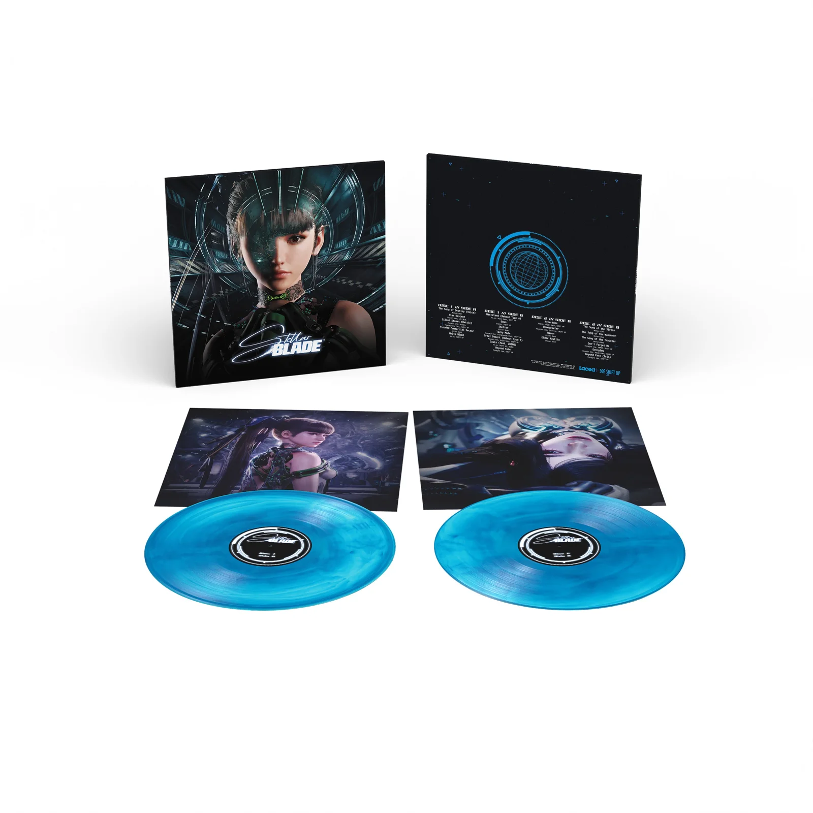 Stellar Blade Exclusive Edition Deluxe Double Vinyl — full set laid out